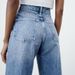 Women's Clothing Versatile Ripped Blue Wide Leg Jeans High Waist Distressed Blue Wide Leg Jeans - Stretch Denim Casual Trousers For Comfort & Style_mkmklike.com