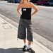 Women's Camouflage Wide Leg Capri Jeans Loose Casual Workwear Trendy Pocket Detailing 6 New Styles_mkmklike.com