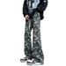 Spring And Autumn New American Jeans Men's High Street Trendy Brand Camouflage Work Loose Straight Wide Leg Casual Long_mkmklike.com
