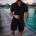 Men's Clothing Polo Casual Loose Short-sleeved Shorts Sports Suit_mkmklike.com
