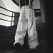 Men's Clothing High Street Work Jeans Men's Ripped Trousers Punk Washed Old Retro Mopping Hip Hop Wide Leg Pants_mkmklike.com