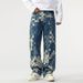Jeans Men's Autumn Trendy Brand Straight Loose High Street Wide Leg American Personality Long Pants_mkmklike.com
