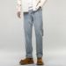 American Retro Spring Jeans, Men's Straight Harlan Small Feet Trendy Brand Washed Double Craft Middle Waist Youth Elastic_mkmklike.com