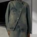Women's Clothing Designer Asymmetrical Button Denim Jacket For Women, Casual Oversized Coat With Stand Collar, Trendy Streetwear Top_mkmklike.com