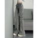 ELLE Narrow Bow Micro Flare Jeans For Women Spring 2025 New Vintage Hot Girl Slimming Tall Horse Hoof Pants_mkmklike.com