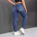Women's High Waist Skinny Jeans – Stretch Ripped Denim Pants (75% Cotton, Slim Fit, Distressed Wash, Tummy Control, Versatile Style)_mkmklike.com