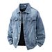 Men's Clothing National Trend Style Denim Jacket Slim Fit Comfortable Long Sleeve Thick Top Trendy New Arrival Large Size Printed Jacket Men_mkmklike.com