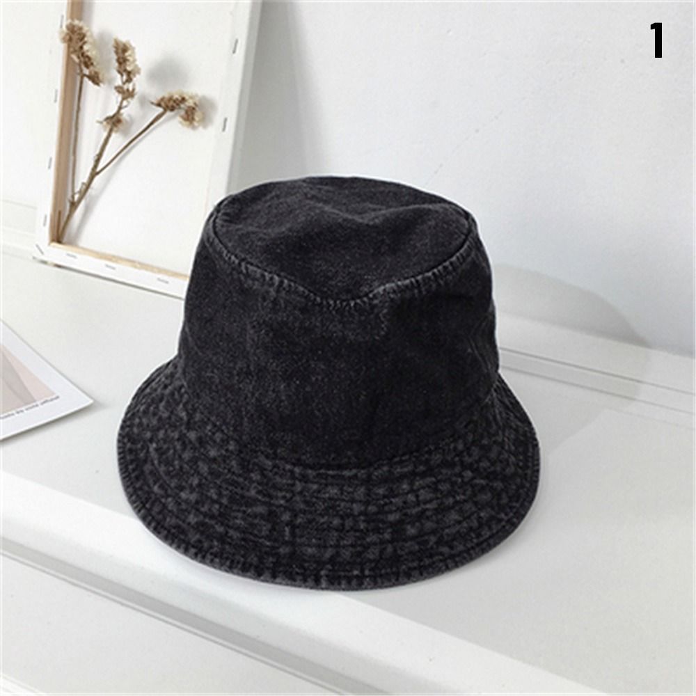 Hot Sale Unisex Cotton Bucket Hats Women Summer Sunscreen Panama Men Denim Fabric Sunbonnet Outdoor Fisherman Hat Beach Cap_mkmklike.com