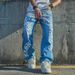 Cross-border Trade Men's Trendy Fashion Simple Loose Straight Casual Jeans_mkmklike.com