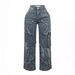 Women's Clothing Star Tassel Raw Edge Loose Straight Casual Pants Women_mkmklike.com
