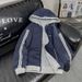 Japanese Syle Spors Sriped Hooded Cardigan Sweashir For Men Spring Trendy Brand Rero Loose Casual Reversible_mkmklike.com