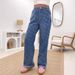 Women's Embroidered Floral Straight Leg Jeans - High Waist Casual Denim Pants With 3D Patterns, Comfortable & Stylish For Everyday Wear_mkmklike.com