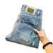 Men's Trendy Ripped Stretchy Slim Fit Jeans Mid Length Shorts Blue Style Basic Straight Leg Embroidered Patches_mkmklike.com