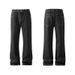 American Retro Raw Denim Jeans For Men, New Autumn Trendy Plus-size Slim-fit Cleanfit Flared Pants_mkmklike.com