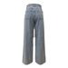 Autumn Winter Women's Fashion Tassel Denim Jeans Button Decoration Loose Straight Jeans European American Style_mkmklike.com