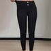 High Waisted Double Button Black Jeans Slim Fit Stretchy Skinny Jeans Versatile Tight Fitting Pencil Pants for Women CY041_mkmklike.com