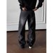 Men's 16oz High-Density Selvedge Denim Jeans - Classic Straight Fit With Cat Whiskers & Honeycomb Wash (Black, M/L/Xl/Xxl)_mkmklike.com