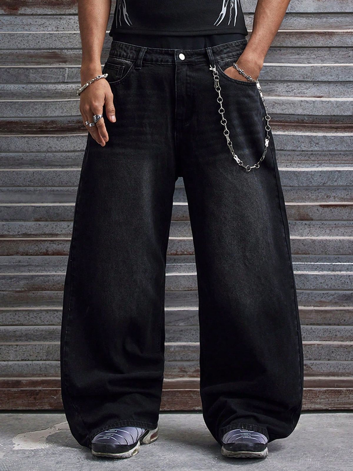 Men's Non-Stretch Black Jeans European Size Street Style Summer New Arrival Cross Border Hot Selling Item_mkmklike.com