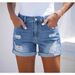 High Waist Slim Fit Straight Casual Denim Shorts For Women Comfortable Fashionable Jeans_mkmklike.com