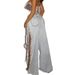 Diamond-Embellished Wide-Leg Jeans – Sexy Side Cutout, Relaxed Mid-Rise Fit, Long Flowy Silhouette (Y2K Aesthetic, Trendy Statement Pants)_mkmklike.com