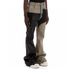 Distressed Waxed Oversized Flared Jeans Raw Edge Denim Pants Vintage Washed Cotton Stacked Hem Patchwork Accents M-XXL_mkmklike.com