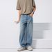 Summer Jeans For Men Clanfit Straight Thin Draped Lyocell Loose Wide-Leg Floor-Length Casual Pants_mkmklike.com