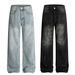 Men's Style Straight Leg Jeans - Classic Washed Denim Pants For Casual & Streetwear (Wholesale Available)_mkmklike.com