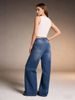 K Fashionable Retro High Waisted Loose Straight Leg, Floor Hugging Women's Jeans_mkmklike.com
