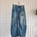 Multi-Pocket Cargo Jeans – Men’s Wide-Leg Denim Pants With Patchwork Detailing (Distressed Washed, Zip Fly, Vintage Aesthetic)_mkmklike.com