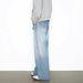 Men's American Clean Fit Washed Straight Leg Jeans Vintage Light Blue Denim Relaxed Boyfriend Fit High Street Fashion Cotton Blend S XL_mkmklike.com