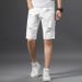 Men's Clothing White Ripped Denim Shorts Men's Straight Pants Trendy Brand Ins Shorts Slim Breeches_mkmklike.com