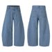 Men's Clean Fit Vertical Stripe Curved Blade Jeans Unisex Relaxed Trousers With Wide Leg Silhouette_mkmklike.com