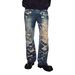 Men's Clothing Men's Vintage Denim Jeans Spring Summer Low Rise Tapered Leg Casual Fit Digital Print Boro Distressed Washed Redesigned_mkmklike.com