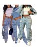 New Cross-Border European And American Women's Fashion Sexy Street Trendy Three-Dimensional Multi-Pocket Cargo Style_mkmklike.com