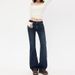 American Retro Hot Girl BM Low-waist Flared Floor-length Jeans For Women, Petite & Extra-long_mkmklike.com