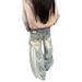 Retro Washed Distressed Jeans Wide Leg Floor Length Patchwork Webbing Curved Blade Design Men's And Women's Denim Pants_mkmklike.com