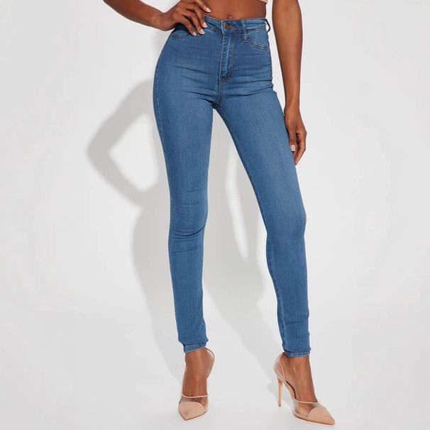 Women's High Waist Stretch Skinny Jeans – Slim Fit Denim Pants With High Elasticity (Dark Blue/Light Blue/Black/White) – S To XXXL_mkmklike.com