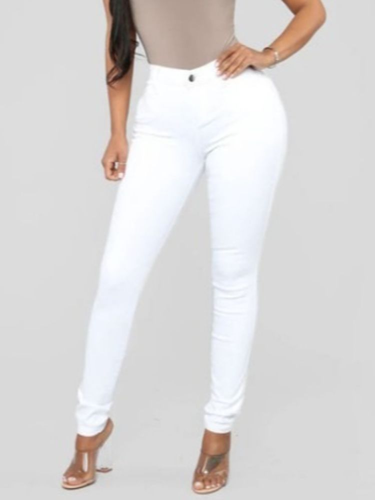 K Ladies' Slimming Elastic Jeans Pencil Pants_mkmklike.com