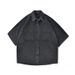 Men's Clothing Denim Short Sleeved Shirt Thin Three Quarter Sleeve Shirt Jacket_mkmklike.com
