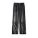 Tie Dye Jeans For Men, 2025 Autumn New Style, Trendy Brand Pants, Washed And Distressed Striped Straight Leg Loose Trousers._mkmklike.com