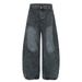 Curved Blade Wide-Leg Jeans Vintage Washed Punk Design Pocket Personality Loose Long Pants Men's Street Fashion_mkmklike.com