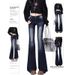 Low-Rise Flared Jeans For Women – Vintage Washed Denim, Bootcut Stretch Pants With Distressed Details, Y2K Retro Style (XS-2XL)_mkmklike.com