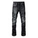 Lightning Crack Micro-pull Jeans Men's Slim-fitting European And American Multi-bag Pants Casual Men's And Women's Fashion Versatile Micro-pull Pants_mkmklike.com