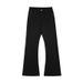 Unisex Cross Border American High Street Style Edgy Sleek Curved Jeans mid Waist Straight Leg Slightly Flared Slimming Blue Casual Long Pants_mkmklike.com