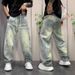 Modern Drop-Crotch Casual Trousers For Men - Loose Fit Straight Leg, Irregular Hem Design, Soft Drape Fabric, Daily Streetwear_mkmklike.com