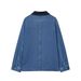 "Retro Corduroy-Collar Denim Jacket For Women – Classic Workwear Style (XS-L, Light Blue)"_mkmklike.com