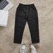 Men's Multi-Pocket Cargo Pants – Loose Straight Fit With Drawstring Waist & Decorative Stitching (Black, S-XXL)_mkmklike.com