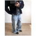 Men's Trendy Loose Casual High Street Blue Jeans Washed Whisker Pattern American Retro Wide Leg Pants_mkmklike.com