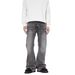 Retro Cleanfit Washed Distressed Jeans Slightly Flared Loose Straight Leg Pants For Men And Women Floor Length Trendy Denim_mkmklike.com