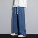 Men's Clothing Spring And Summer Straight Jeans Loose Wide Leg Pants Boys' Trendy Handsome Trousers_mkmklike.com